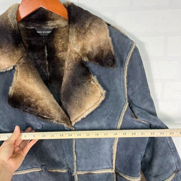 Marvin Richards Unisex Penny Lane Jacket Size XL Suede Leather Faux Fur - Picture 7 of 16